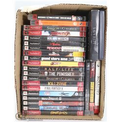 BOX OF 25 PS2 & PS3 GAMES