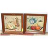 Image 1 : LOT OF 2 WOOD FRAME WALL DECOR PICTURES