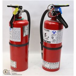 LOT OF TWO 5LB FIRE EXTINGUISHERS.