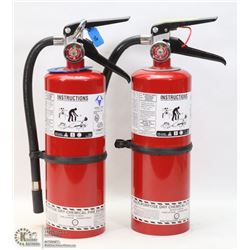 LOT OF TWO 5LB FIRE EXTINGUISHERS.