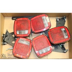 LOT OF 5 TRAILER LIGHT ASSEMBLIES
