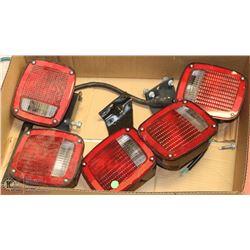 LOT OF 5 TRAILER LIGHT ASSEMBLIES