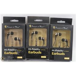 LOT OF 3 HIGH FIDELITY EARBUDS