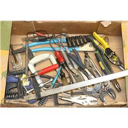 LARGE ESTATE FLAT OF CHANNEL LOCKS, PLIERS, SNIPS
