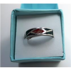 8 - STERLING SILVER BAND STYLE RING