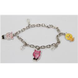 BABY FARM ANIMAL CHARM BRACELET ( JEWELRY )