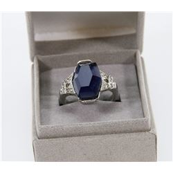 BLUE STONE DESIGNER RING SIZE 7