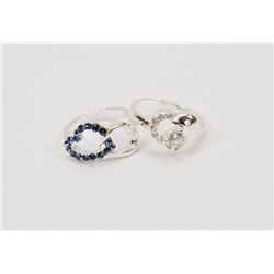 LOT OF 2 HEART PRINCESS CUT AMETHYST GEMSTONE