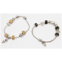 LOT OF 2 NEW PANDORA STYLE BRACELET