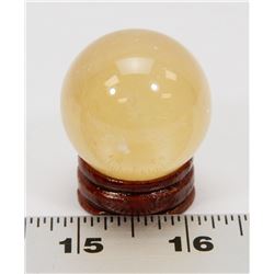 #30-CITRINE POLISH SPHERE BALL 34.4MM