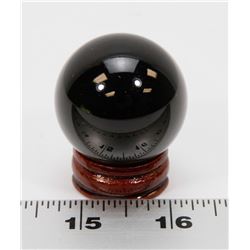 #28-BLACK OBSIDIAN POLISH SPHERE BALL 37MM