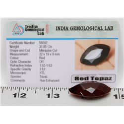 #12-RED TOPAZ LOOSE GEMSTONE 30.85CT