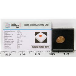 #15-NATURAL YELLOW BERYL LOOSE GEMSTONE 7.20CT