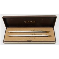 LOT OF 2 PARKER PENS WITH CASE