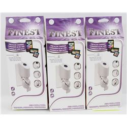 LOT OF 3 UNIVERSAL USB AC/DC CHARGER BUNDLE