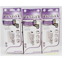LOT OF 3 UNIVERSAL USB AC/DC CHARGER BUNDLE