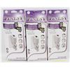 Image 1 : LOT OF 3 UNIVERSAL USB AC/DC CHARGER BUNDLE