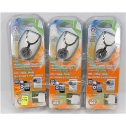 BUNDLE OF 3 CAR CHARGERS FOR IPHONES