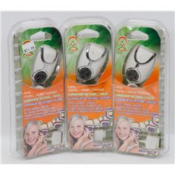 BUNDLE OF 3 CAR CHARGERS FOR IPHONES