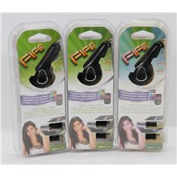 BUNDLE OF 3 MICRO USB AND MINI USB CAR CHARGERS