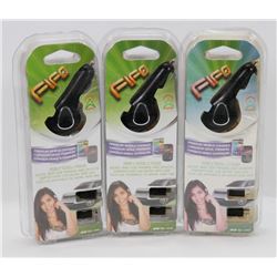 BUNDLE OF 3 MICRO USB AND MINI USB CAR CHARGERS
