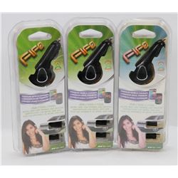 BUNDLE OF 3 MICRO USB AND MINI USB CAR CHARGERS