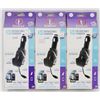 Image 1 : BUNDLE OF 3 RETRACTABLE CAR/HOME CHARGER FOR