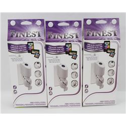 LOT OF 3 UNIVERSAL USB AC/DC CHARGER BUNDLE