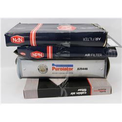 4 ASSORTED AUTO AIR FILTERS