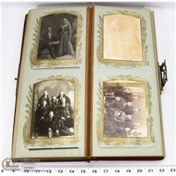 ANTIQUE VICTORIAN PHOTO ALBUM FULL OF OLD PHOTOS