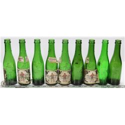 BOX OF VINTAGE DREWRYS DRY GINGER ALE BOTTLES