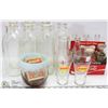 Image 1 : BOX OF ASSORTED ITEMS INCL MILK BOTTLES, COCA COLA