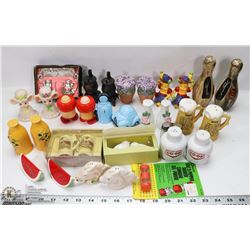 FLAT OF VINTAGE SALT & PEPPER SHAKERS CO-OP