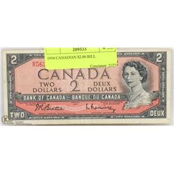 1954 CANADIAN $2.00 BILL