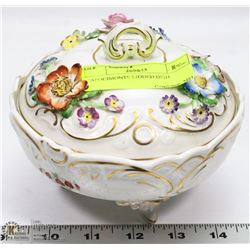 CAPODIMONTE LIDDED DISH