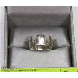 SILVER BAND RING - STAMPED STERLING.