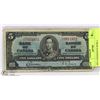 Image 1 : 1937 CANADIAN $5.00 BILL.