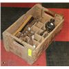 Image 1 : CRATE WITH MULTI WRENCH, FLASHLIGHT & MORE