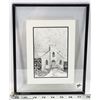 Image 1 : BLACK AND WHITE CHURCH FRAMED PICTURE