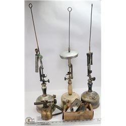 BOX OF ASSORTED VINTAGE TORCH LAMPS