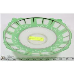 GREEN /WHITE/SILVER FILIGREE DISH