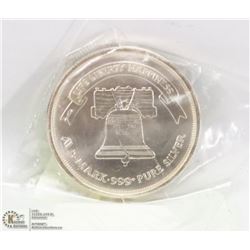 1OZ .999 SILVER LIBERTY COIN.