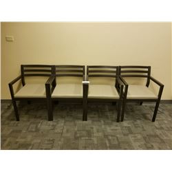 (9003) LOT OF 8 WOOD WAITING ROOM OFFICE CHAIRS