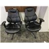 Image 1 : (9012) -2 LEATHER COMPUTER CHAIRS