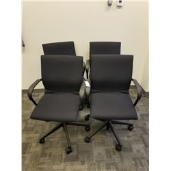 (9014) -4 MATCHING OFFICE /BOARDROOM CHAIRS ON