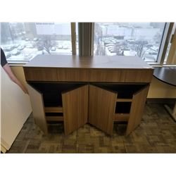 (9016) 4 DRAWER , 4 CABINET CREDENZA 24"X36"X62"H