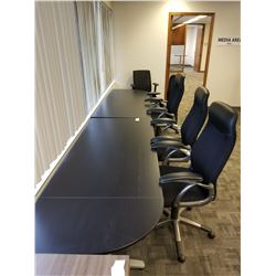 (9017) -2 TABLES WITH 5 EXECUTIVE OFFICE CHAIRS