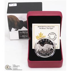 8)ON CHOICE: 2014,  PURE SILVER,  $20.00  COIN,