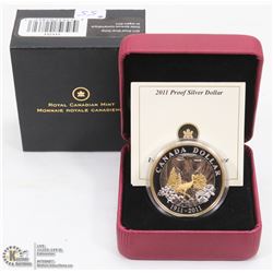 55)ON CHOICE:  2011, PURE SILVER,  SILVER DOLLAR