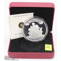 36)  2010,  PURE SILVER,  5 OZ, $50.00  COIN,  RCM